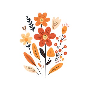Flores Boho minimalistas, imágenes prediseñadas de elementos de flores Boho abstractas, imágenes prediseñadas de melocotón Boho, invitación de boda, fabricación de tarjetas, uso comercial s1