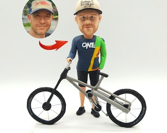 Kundenspezifische Bobbleheads, benutzerdefinierte Fahrradbobbleheads, Minifahrradgeschenke, personalisierte Geschenke, Fahrradstatuen, Geschenke für Radsportbegeisterte