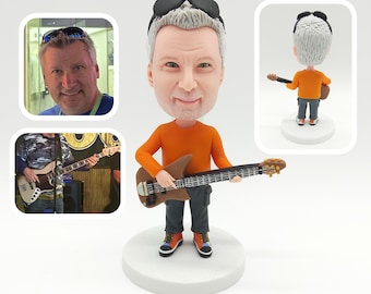 Personalized custom bobbleheads, personalized musicbobbleheads, custom guitar bobbleheads, custom 3D statues, birthday gifts formusic lovers