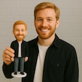 Custom bobblehead, Handmade 3D Clay Sculptures, His anniversary gift, birthday gift