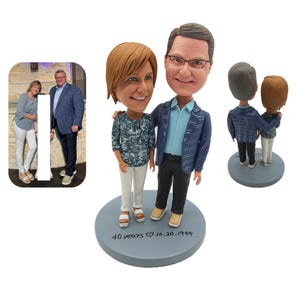 Muñecos cabezones personalizados para parejas, muñecos cabezones personalizados para parejas, regalos conmemorativos, regalos de aniversario para él, regalos de Navidad