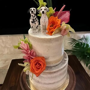 Adorno para tarta de boda personalizado con forma de perro, adorno para tarta de mascota, cumpleaños de mascota, adorno para tarta de gato, mascota de aniversario, estatua de perro, cumpleaños de perro, cumpleaños de gato