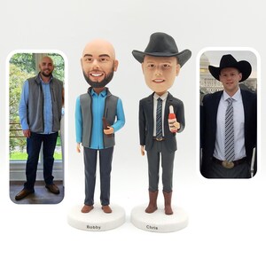 Personalized custom bobbleheads, custom men&#39;s bobbleheads, custom 3D statues, anniversary gifts for husband, birthday