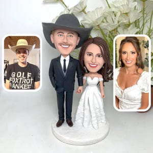 Custom bobbleheads, custom wedding bobbleheads, personalized wedding bobbleheads, anniversary gifts for him/her, personalized romantic gifts