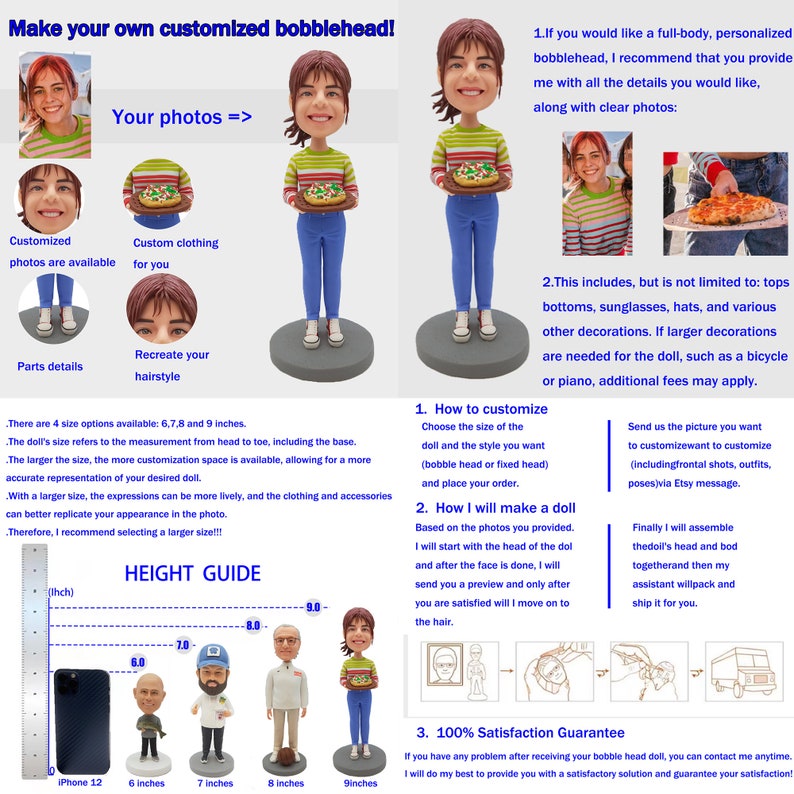 Personalized Bobbleheads, Make Your Own Bobblehead, Personalized Action