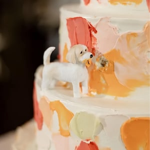 Personalized Custom Dog Wedding Cake Toppers,Pet Decorations,Cake Decorations, Pet Parties, Pet Birthdays, Cat Cake Toppers,Dog Clay Statues