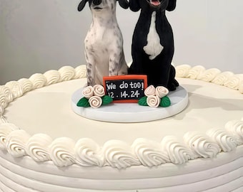 Personalized custom dog cake topper, pet wedding cake topper, cat statue, dog birthday cake topper, dog wedding, dog doll statue