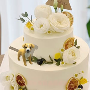 Personalized Dog Birthday Wedding Cake Topper, Dog Wedding Cake Topper, Cat Birthday, Pet Anniversary, Dog Birthday, Dog Statue