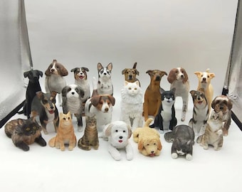Personalized Pet Birthday Wedding Cake Topper, Custom Dog Statue, Custom Cat Statue, Dog Birthday Cake Topper, Cat Birthday Cake Topper