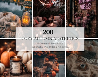 Fotos de stock estéticas de Halloween acogedoras de otoño, Instagram Reel, marketing digital sin rostro, fotos de stock con IA, imágenes de lujo MRR PLR, redes sociales