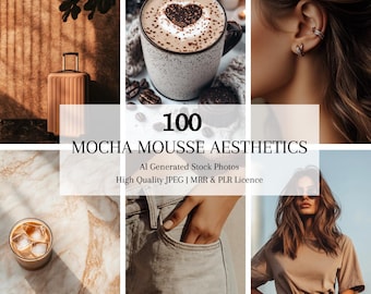 Fotos de archivo estéticas de café con mousse de moca Fotos de archivo de Instagram de café Reels de Instagram Marketing digital sin rostro MRR PLR Estilo de vida Neutral