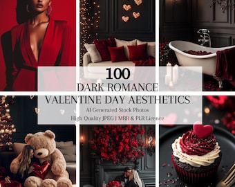 Fotos de archivo de romance oscuro del día de San Valentín Fotos de archivo de Instagram estéticas sin rostro de marketing digital Fotos de archivo de estilo de vida de San Valentín MRR PLR