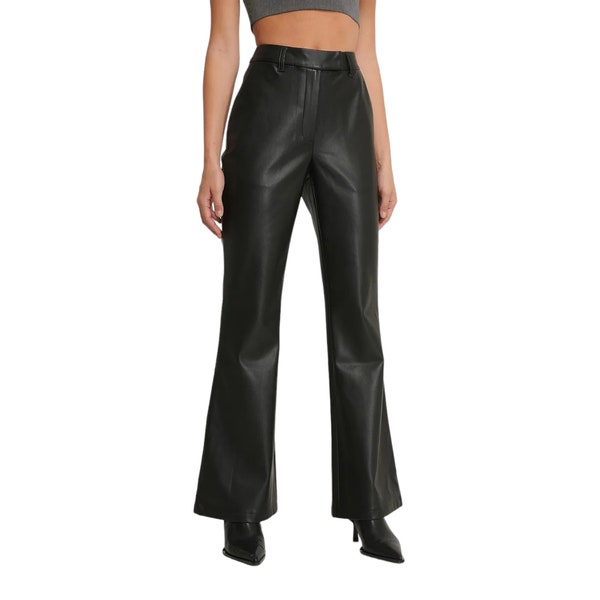 Handmade Genuine Leather Flare Pant Women Leather Pant biker Pant Office Leather Pant Concert Pant Women Motorcycle Pant Leather Trouser