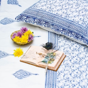 Block print Bedsheet Indian hand king size 100% cotton with pillow cover organic sheet cover Bed cover Bed Room Decor Bed Spread gift forher