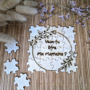Puzzle annonce événements (pour parrain, marraine, naissance, prénom, voyage, mariage, tonton, tata, papi, mamie, grossesse, papa, parents)