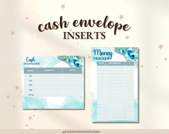 Simple Chic Budgeting Inserts | Cash Trackers | Printable insert | Cash Spending Log | Spending Tracker | Expense Tracker | Cash Envelope