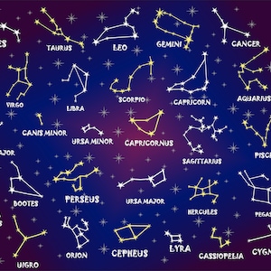 Zodiac Constellation SVG PNG Clipart - Stars SVG Bundle - Horoscope Svg - Cricut Cutting Files - Commercial Use - Instant Download