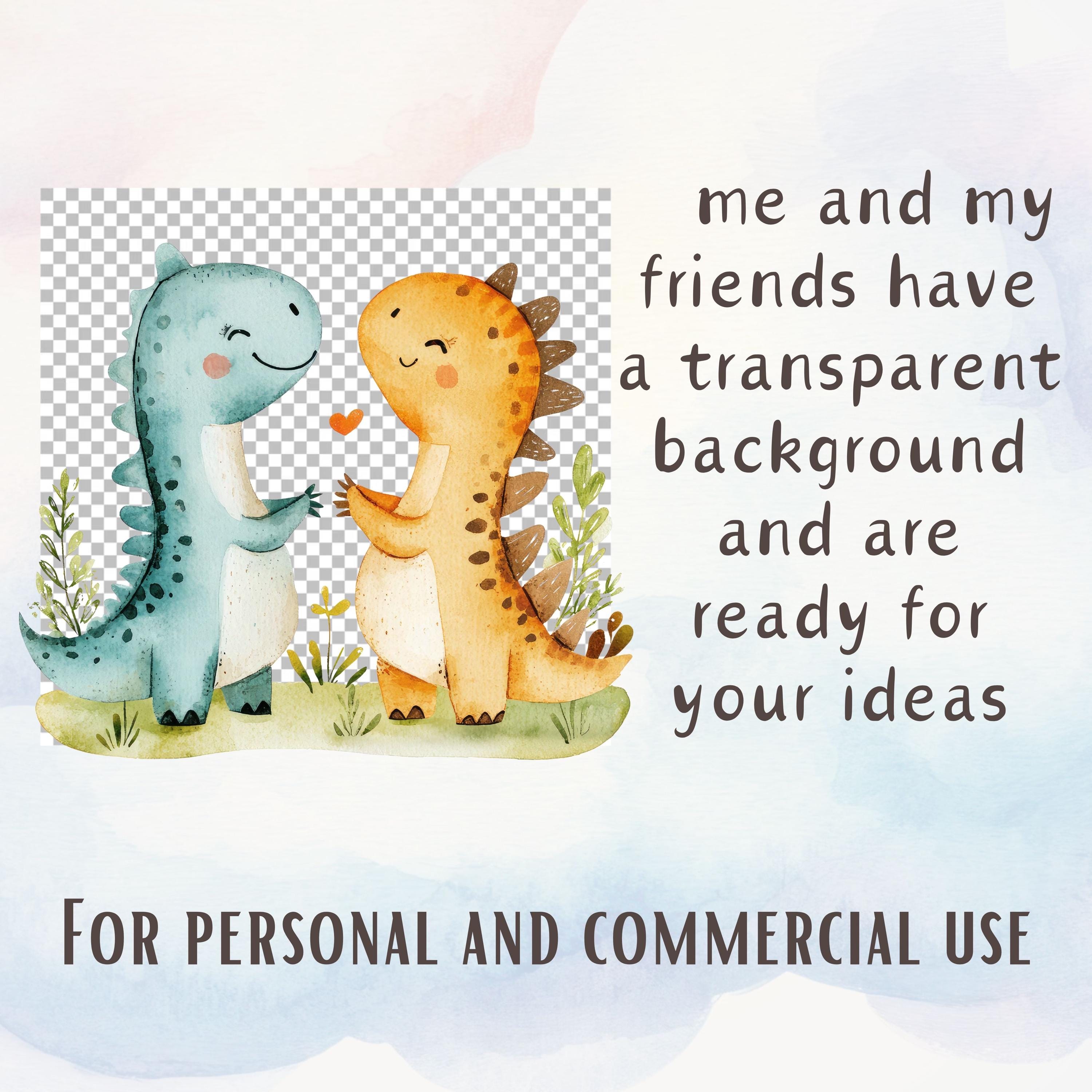 Mega 140+ Cute Dinosaur PNG Bundle - Baby Dino Clipart - Watercolor ...