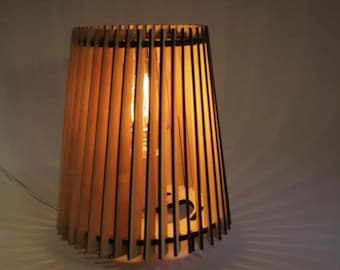 Laser Cut Wooden Lamp SVG File – DIY Craft Template for Woodworking Projects