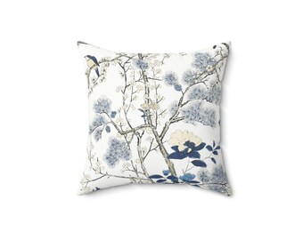 Katsura Pillow, Home Decor Gift Idea, Spun Polyester Square Cushion, Thibaut Design Accent, Living Room Decoration