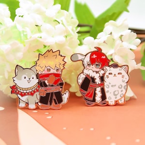 Kats & Shou - Winter AU enamel pins