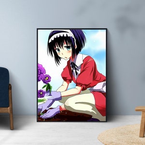 Anime Girl Poster, Flower Girl Desing Wall Art, Anime Room Decor, Anime Figure Poster, Cool Anime Art Digital Download