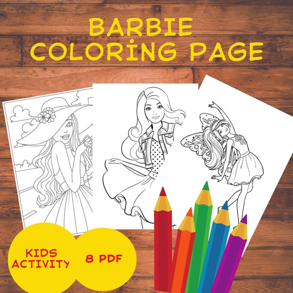 Barbie Coloring Pages, Barbie Coloring Sheets For Kids, Printable Coloring Pages, Barbie Girl Coloring Pages,