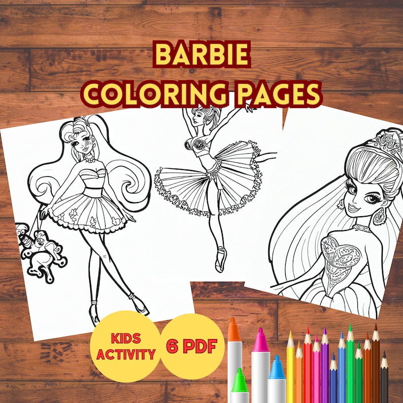 Barbie Coloring Pages, Barbie Coloring Sheets for Kids, Printable ...