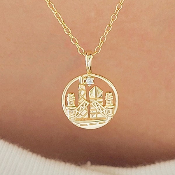 Chicago Necklace -  925 Sterling Silver with 18ct Gold plating, City of Dreams Collection, Gift for Her, Gift Idea, Pendant Necklace, Women