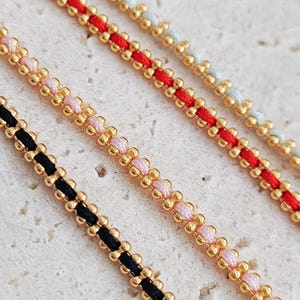 Vergoldetes Sterlingsilber Schnur-Armband: Einstellbarer Freundschaftsschmuck