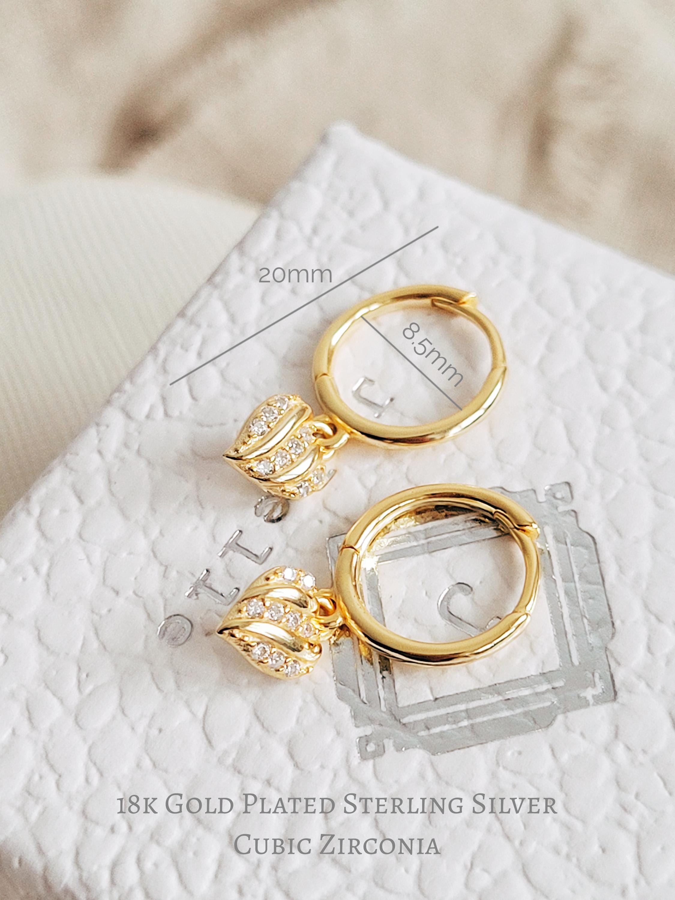 エンドレスフープイヤリング レディース ジュエリー 925スターリングシルバー ツイスト エブリデイジュエリー ミニマリストギフト 並行輸入品 925スターリングシルバー フラッシュゴールドメッキ 2mm エンドレス