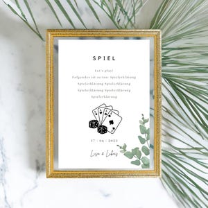 Spiel Hochzeit A4 Schild Hochzeitsspiel Erklärung Canva Vorlage Digital Download