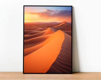 Golden Sands: Majestic Desert Landscape - Landscape Desert Print - Desert Hot Springs Prints - Desert Photo Print - Digital Download