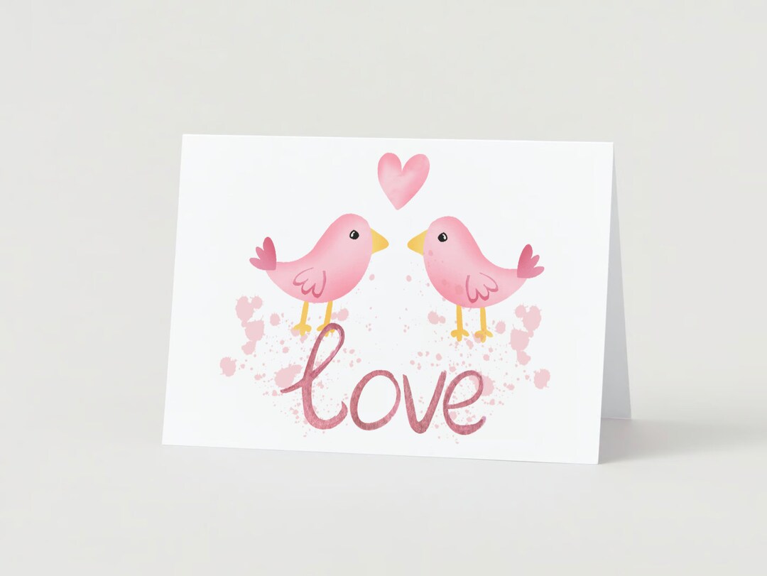 Love Birds Anniversary Card | Cute Anniversary Card | Wedding ...
