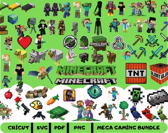 Mega Gaming Bundle , Gaming Png , Svg , pdf , Gaming Digital İmages , Mega Gaming Ciricut