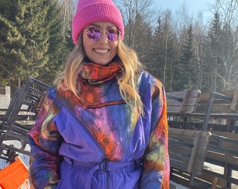 90年代レディーススキースーツ、ツーピーススキースーツ、80年代