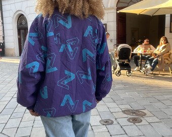 Unique Multicolour Vintage Jacket ELHO Overcoat Oversize