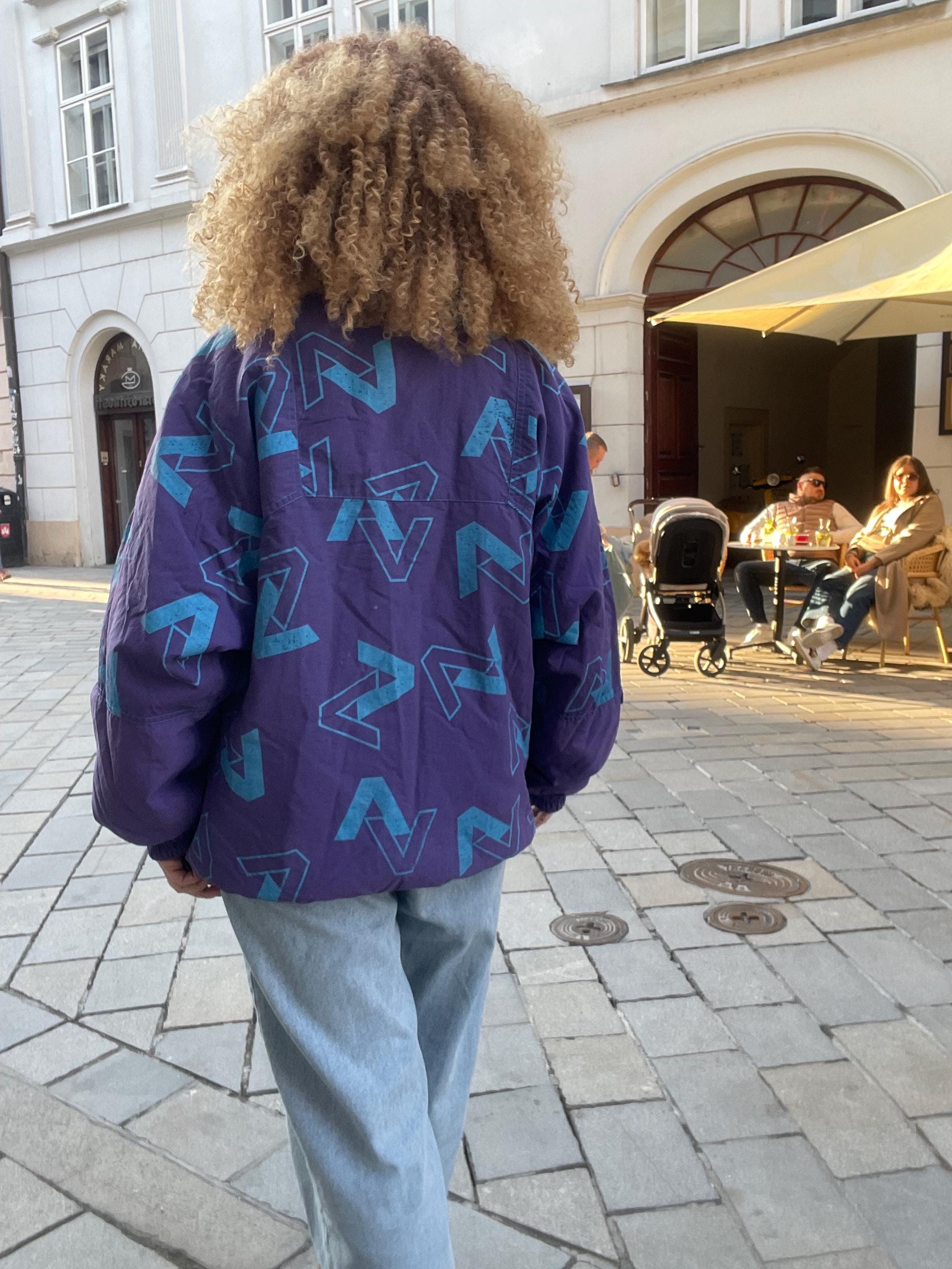 Unique Multicolour Vintage Jacket ELHO Overcoat Oversize