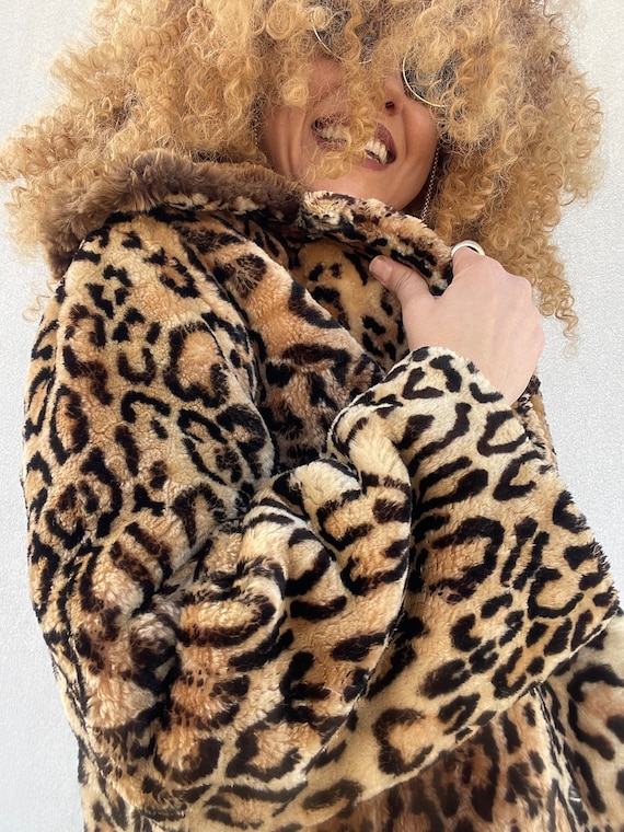 Manteau fourrure léopard véritable hotsell