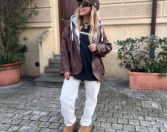 Philippe Monet　レザー フライトジャケット　90s　古着 Philippe Monet レザー フライトジャケット 90s 古着