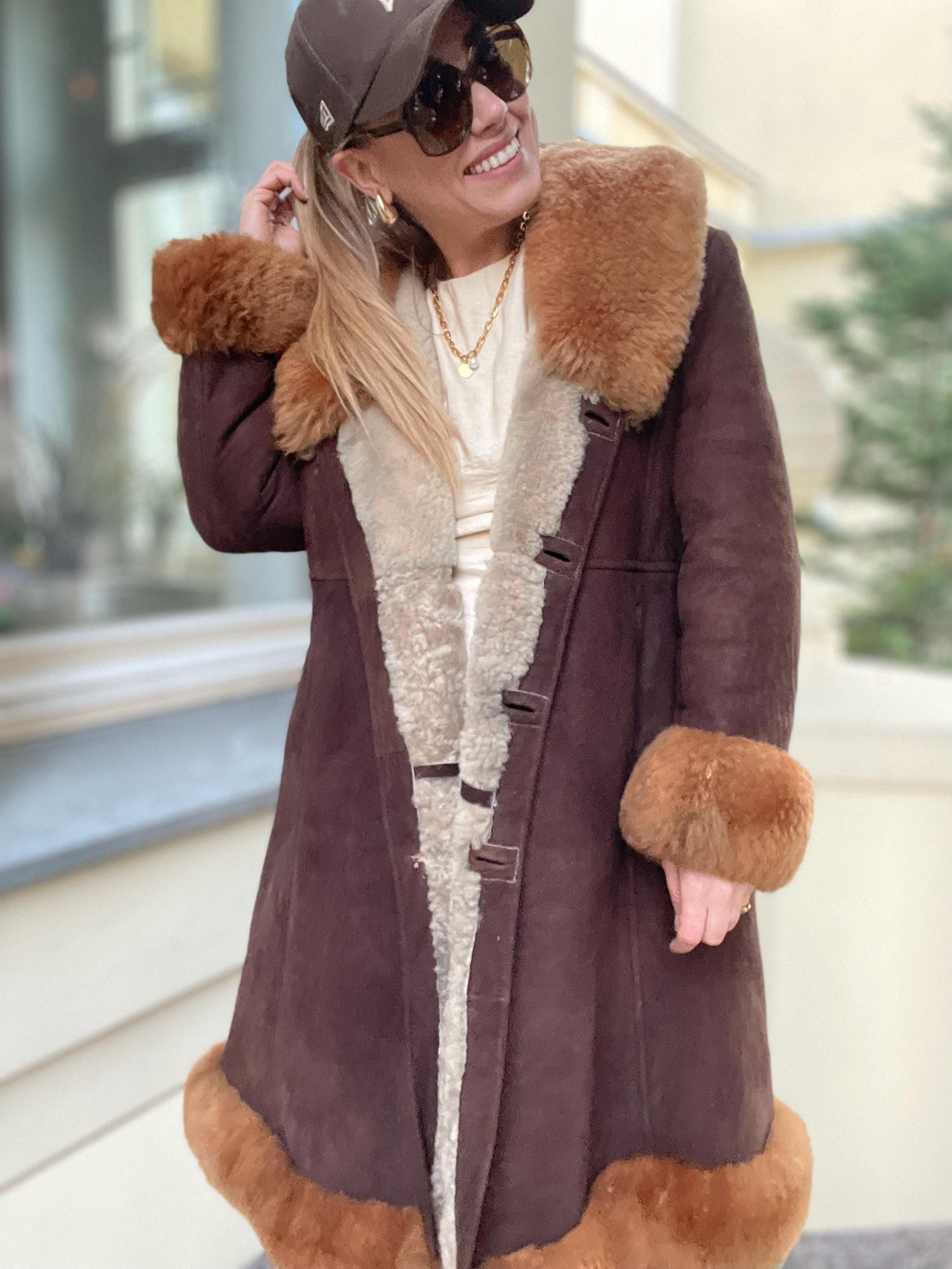 Vintage Sheepskin Coat - Etsy Vintage Sheepskin Coat - Etsy
