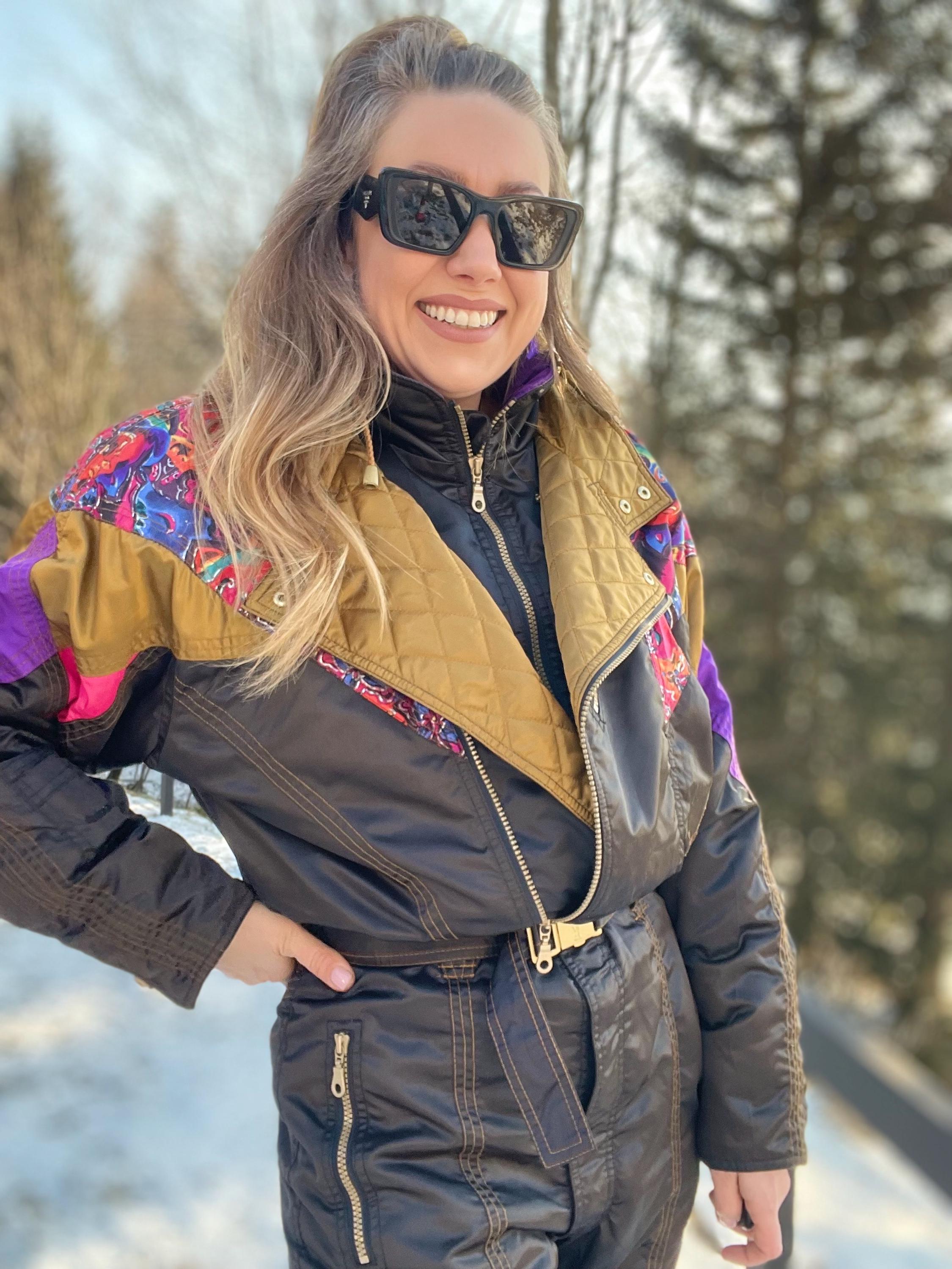 Combinaison De Ski Vintage NEVICA Années 80 - Une Pièce Bleue - Taille M Homme - Rétro