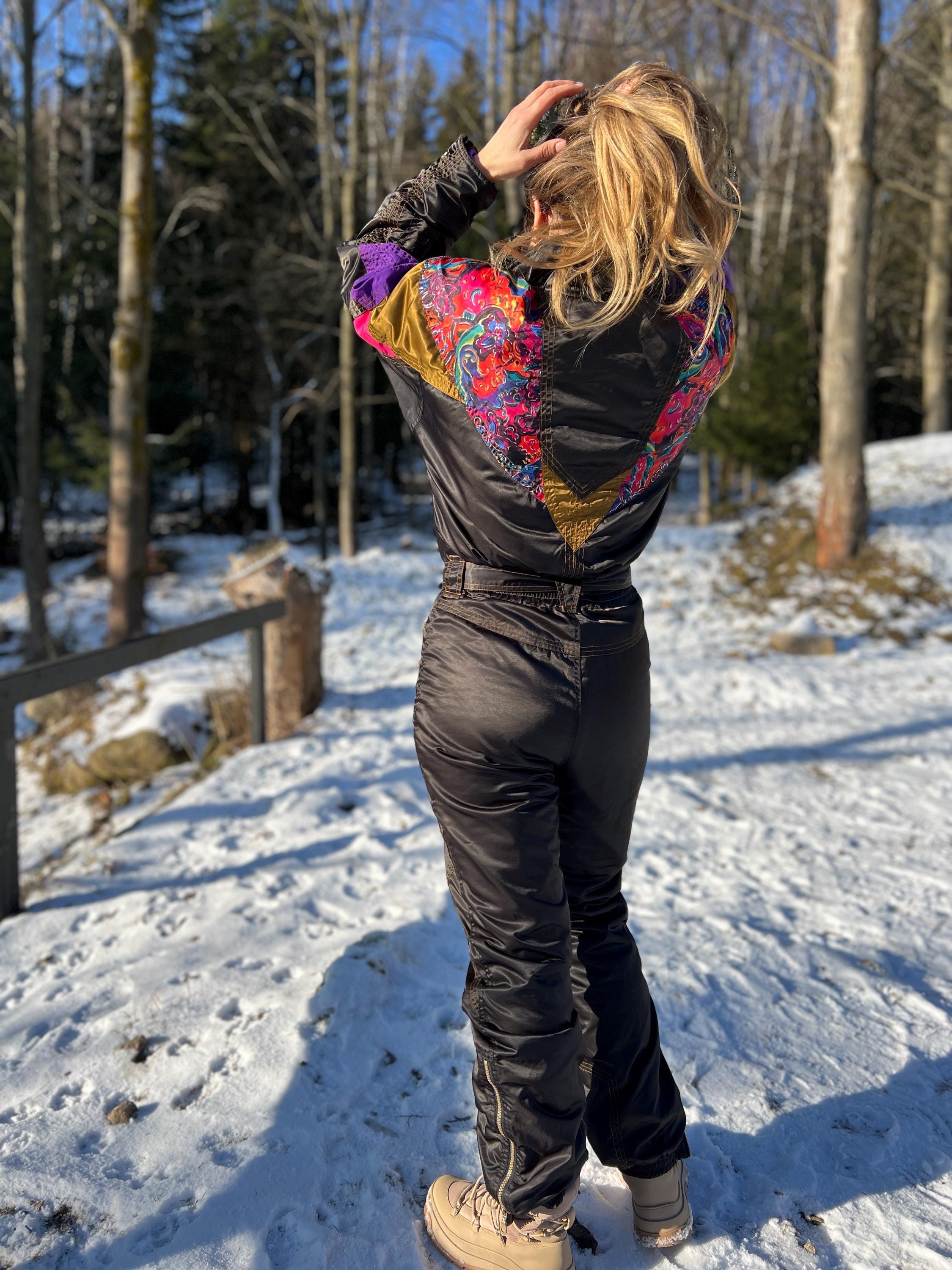 Combinaison De Ski Vintage NEVICA Années 80 - Une Pièce Bleue - Taille M Homme - Rétro