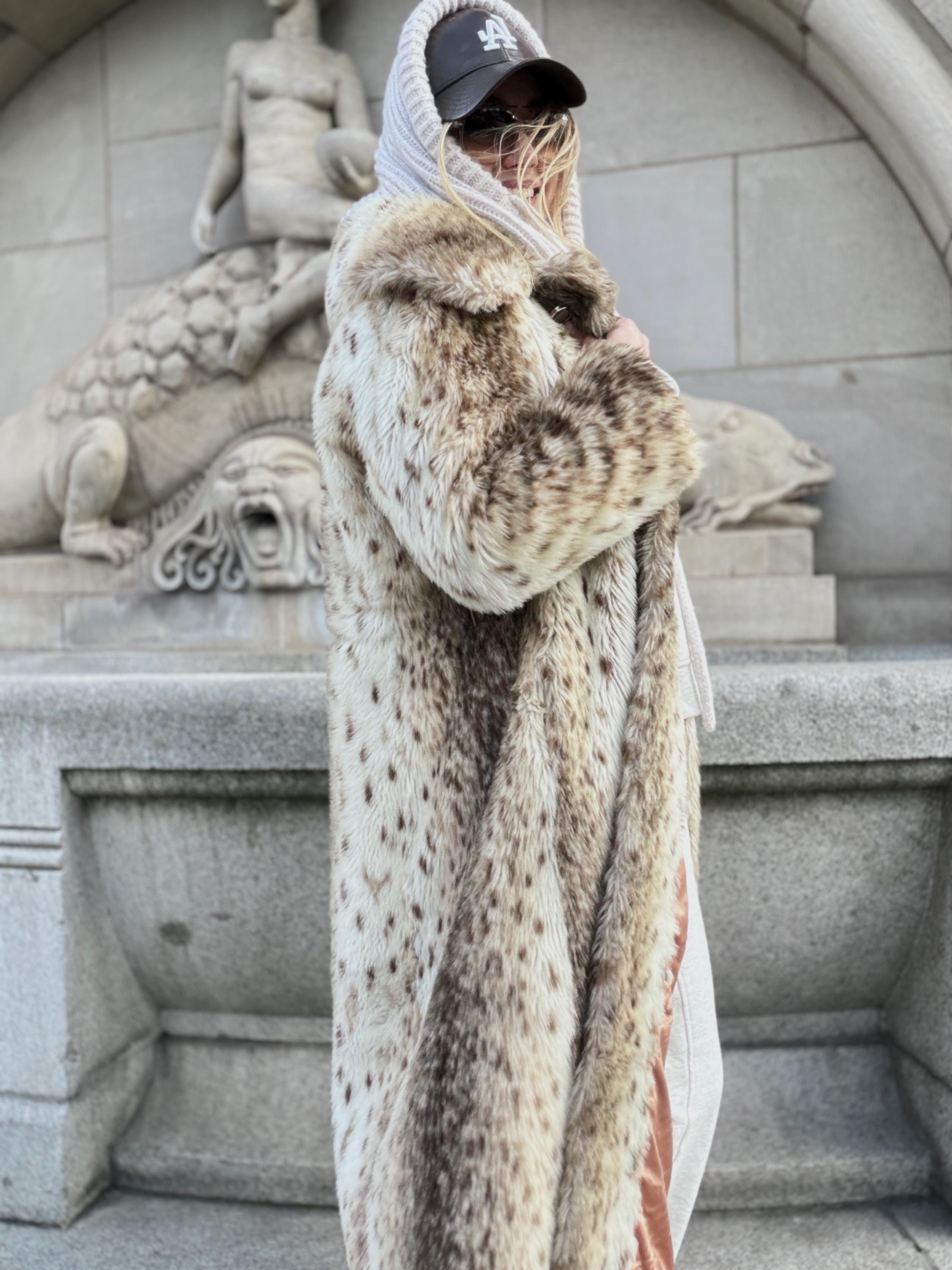 Vintage Leopard Fur Coat - Etsy