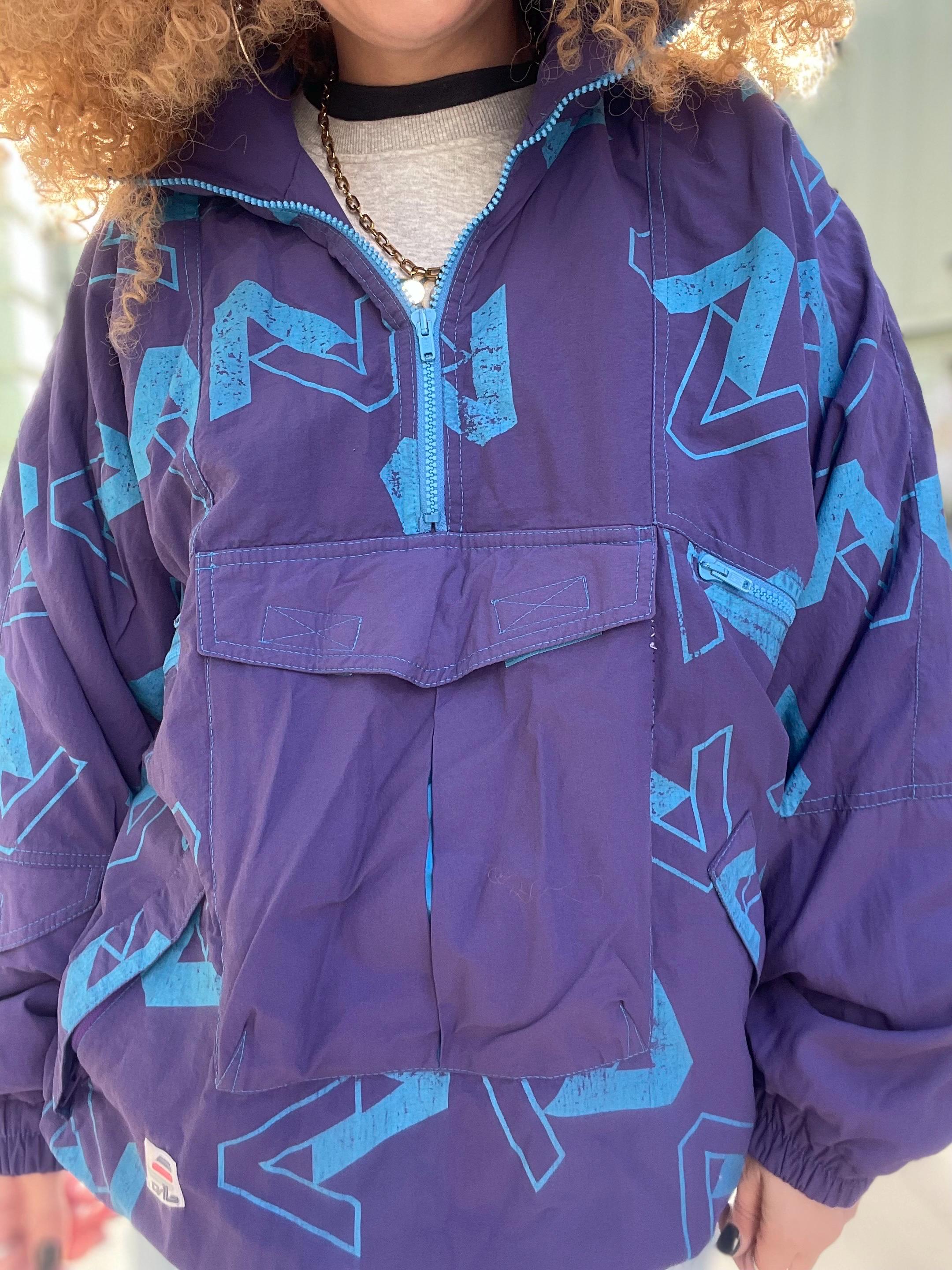 Unique Multicolour Vintage Jacket ELHO Overcoat Oversize