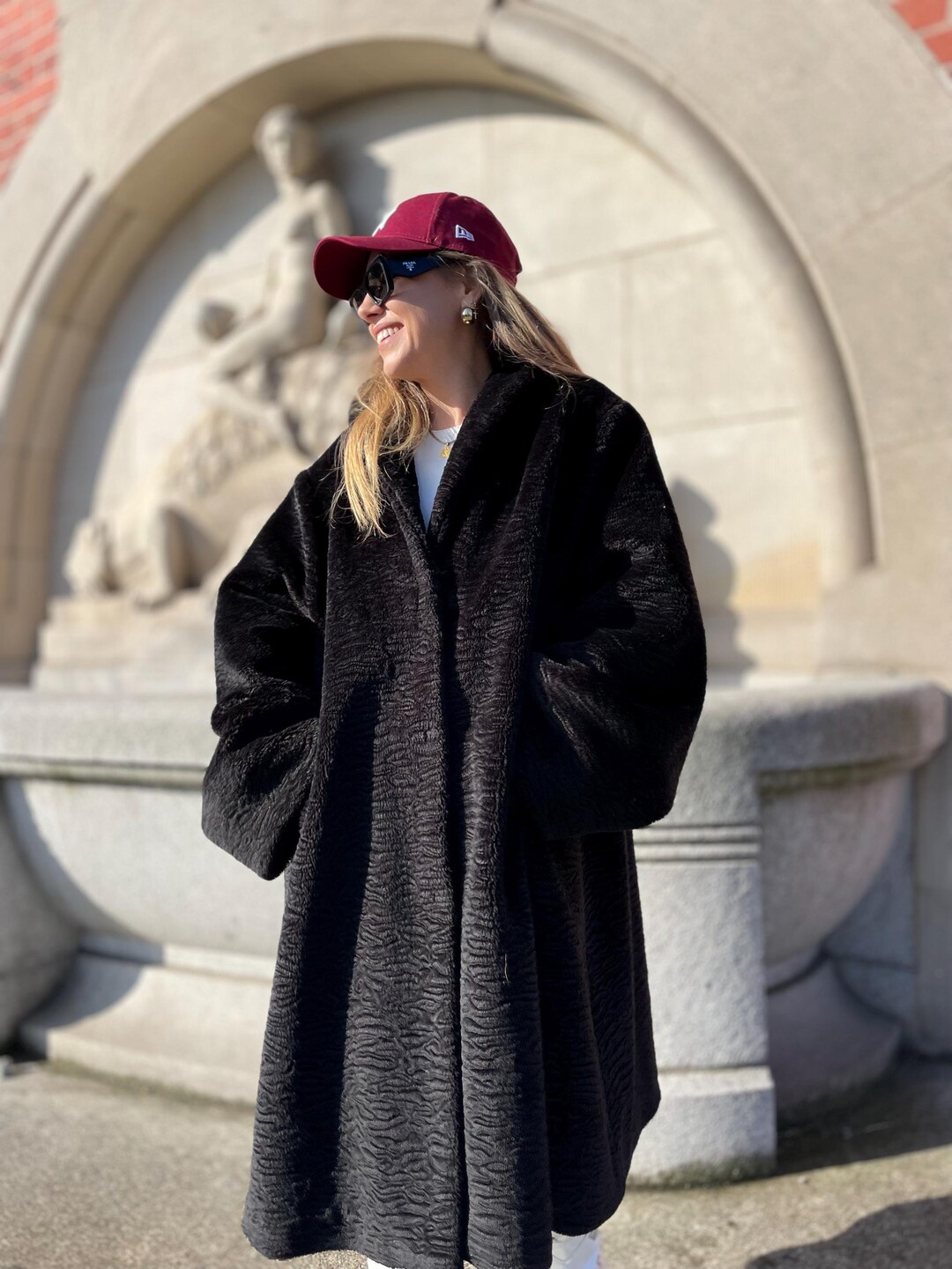 Oversize Mantel Kunstpelz Mantel Lang Oversize Parka-Mantel Mit  Kunstfell-Kapuze Boohoo DE