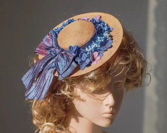 Lolita Girls Pastoral Straw Sun Hat Women Cosplay Headpiece Bownot Ribbon Lace Flowers Cap