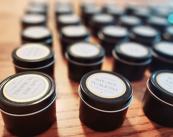 Travel size 2oz Soy Wax Candle / Mini Candles / Cute Party Favors / Soy Wax Candles / Mini Travel Candles/Gifts for Her/ Scented Candles