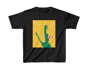 Kindergeburtstag Krokodil Baumwoll T-Shirt