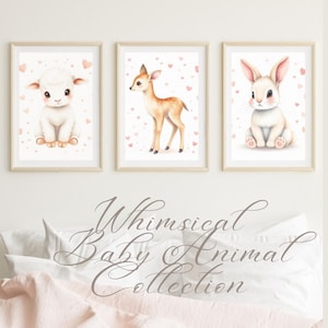 Watercolor Animal Prints: Forest Friends Nursery Decor (Digital Download)